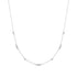 Silver Sparkling Bezel Cubic Zirconia Station Necklace